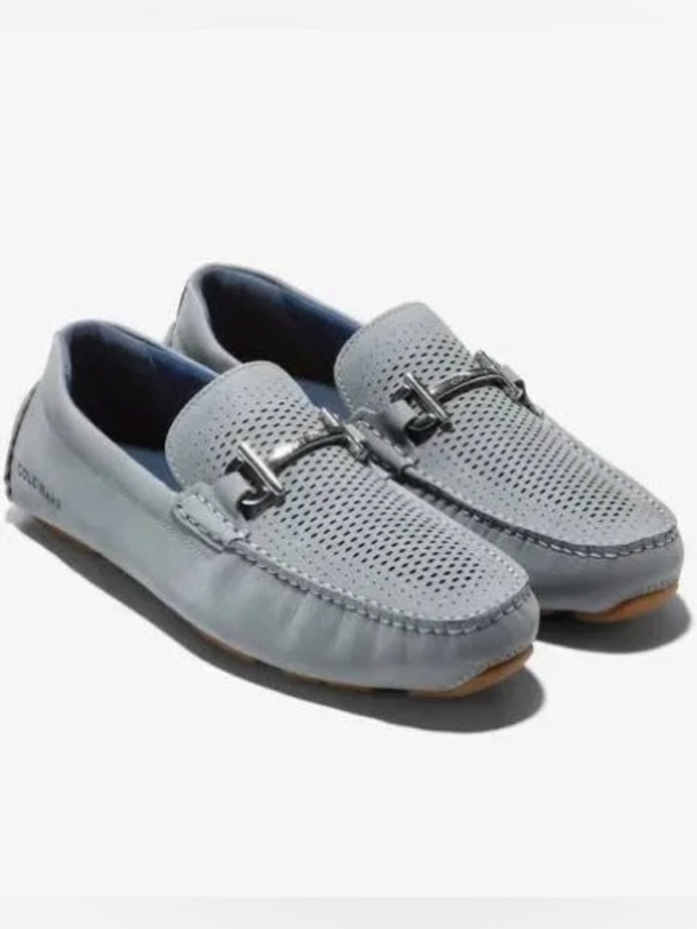 NWOT Cole Haan Men's Grand Laser Bit Driving Loafers - 11 - stormy weather gum